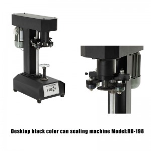 Desktop-Dosenverschließmaschine in schwarzer Farbe, Modell: RD-198