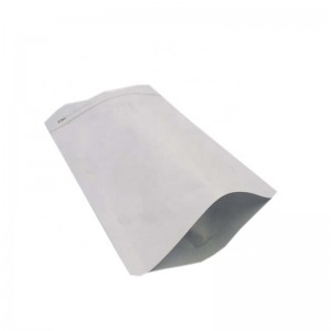 Pochette autoportante en aluminium imprimable à glissière givrée
