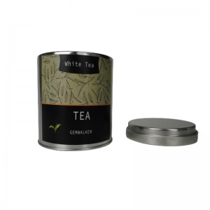 シルバー色 プレーンタイプの茶缶 型式：RTC-08