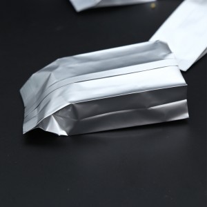 Customized na Silver Color Sealed Bag Tea Coffee Vacuum Packaging Bags Aluminum Foil Food Packaging Empty Coffee Bags