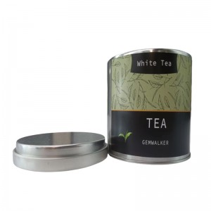 Звичайна консервна банка для чаю сріблястого кольору. Модель: RTC-08