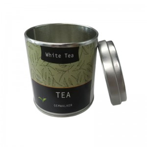Sliver color Plain type tea tin can Model :RTC-08