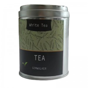 Sliver color Plain type tea tin can Model :RTC-08
