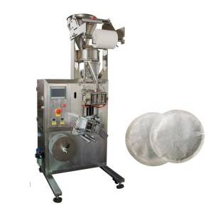 Fully automatic clamp-pulling packing machine for round shape tea package