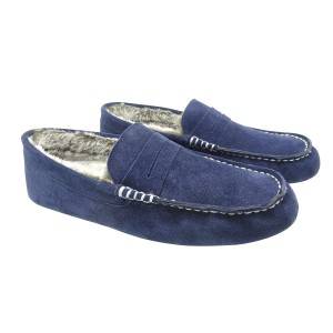 Mens Slippers Moccasins para sa mga Lalaki Cozy Pile Lined with Microsuede Upper Indoor Outdoor On House Shoes