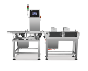High precision checkweigher for food, pharmaceutical, plastic manufacturer with reject system