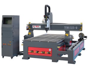 IOS Certificate 1325 4 Axis 3D Woodworking Carving Cutting Machine Wood CNC Router with Rotary Axis