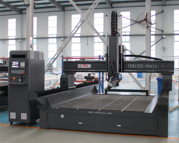 High Quality OEM China 1325 Cnc Router Manufacturer –  TEM1325-4 axis ATC cnc router wood foam 3d mould engraving Itlay HSD 9.0kw automatic spindle 1325 machinery with 90 degree swing head – Tekai