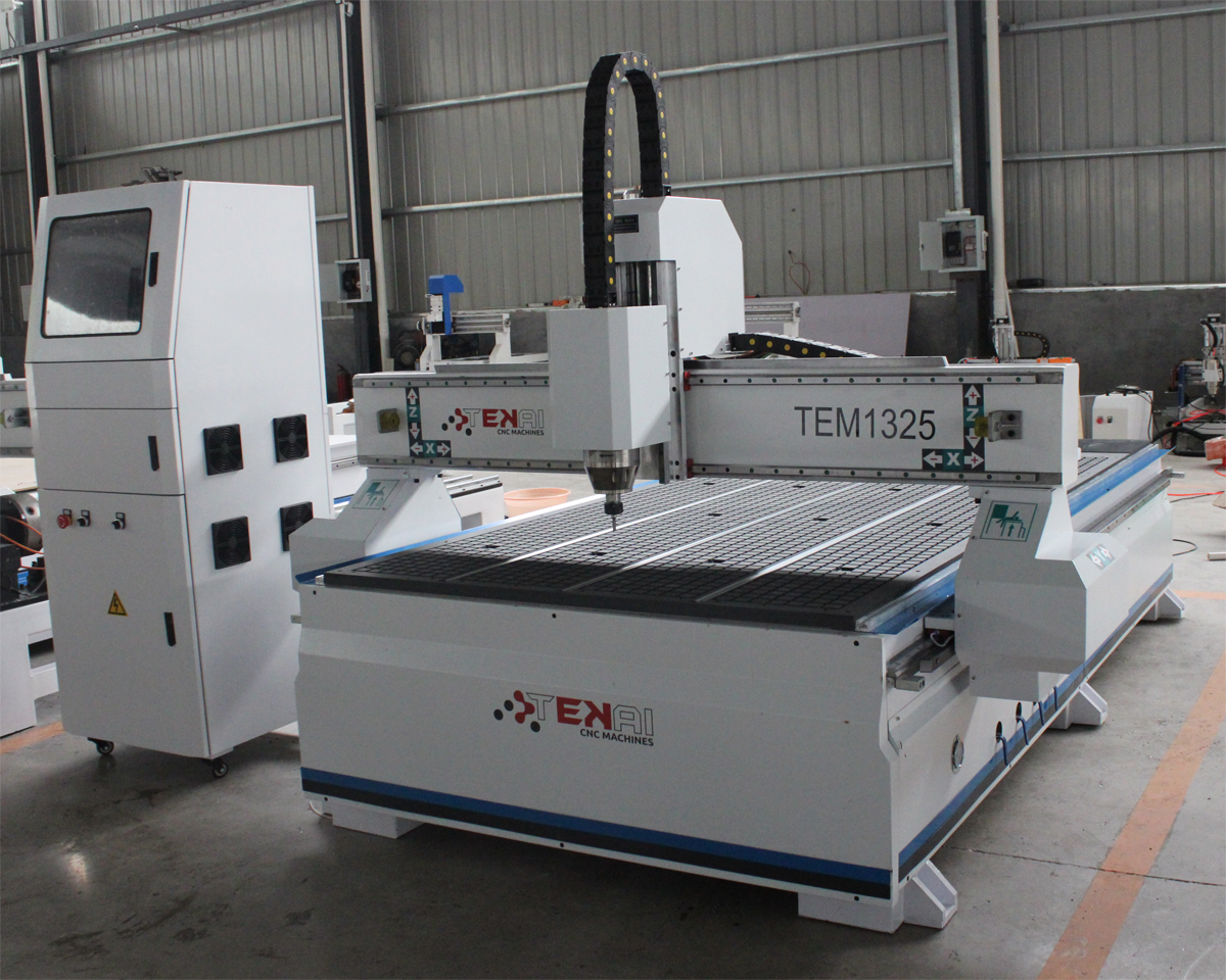 TEM1325 woodworking cnc router 1325 3d 4 axis wood MDF plate cutting machinery with vacuum and dust collector system