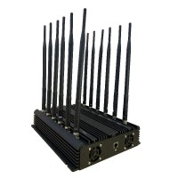 Stationary 12 Antennas Smart Software Control 4G 5G WiFi Mobile Phone Signal Jammer EST-804F12