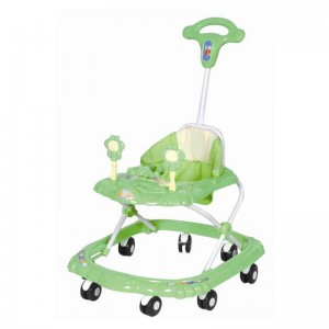 baby walker with flower toys and puch bar 838