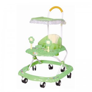 baby walker with flower toys and puch bar 868