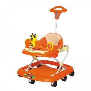 Baby walker dengan mainan lebah besar dan push bar C58