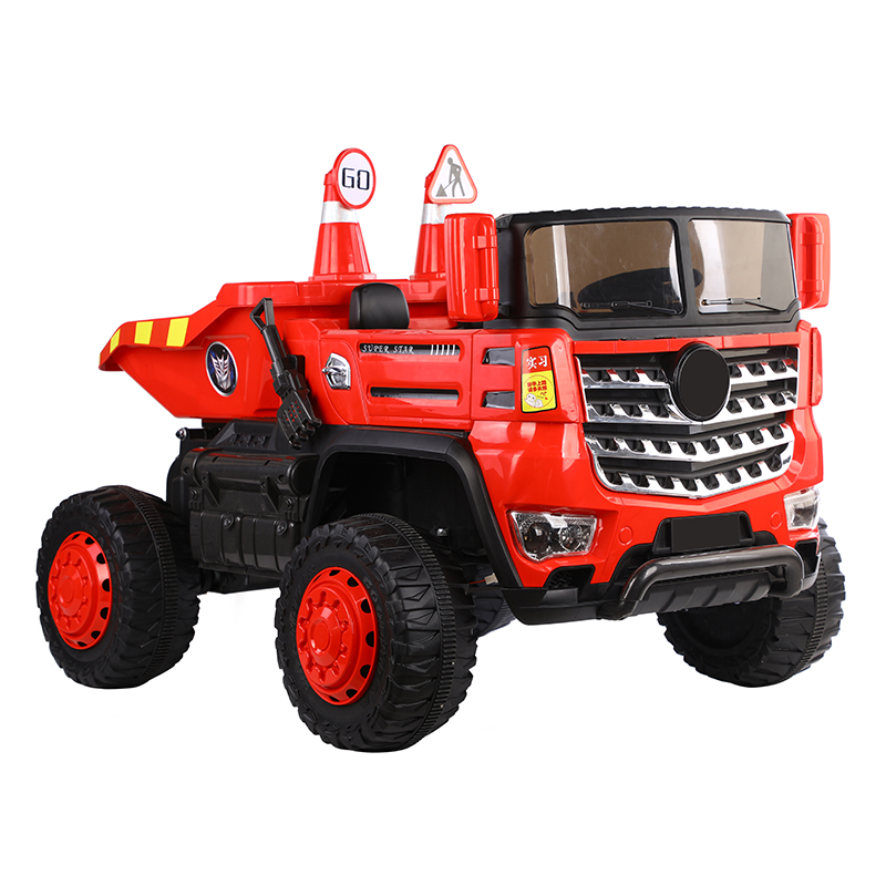 Tractor para Niños Tractor Eléctrico Rojo Con Asiento Ajustable Y