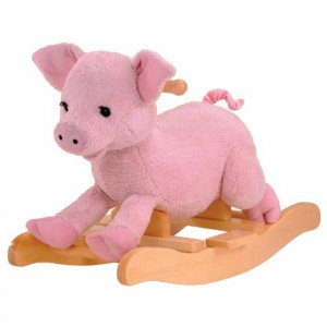Real Wood Ride-On Plush pig RX8082