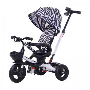 front with light children tricycle with pushbar BY6199H