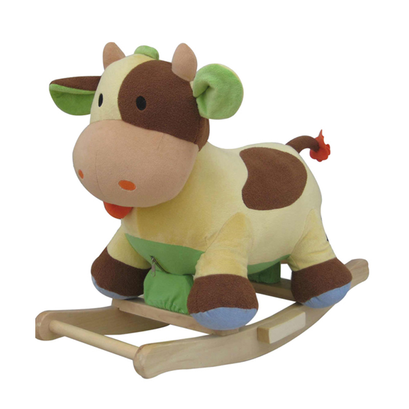 2021 High quality Stuffed Plush Horse Toy - Wooden Rocking Cow RX722 – Tera