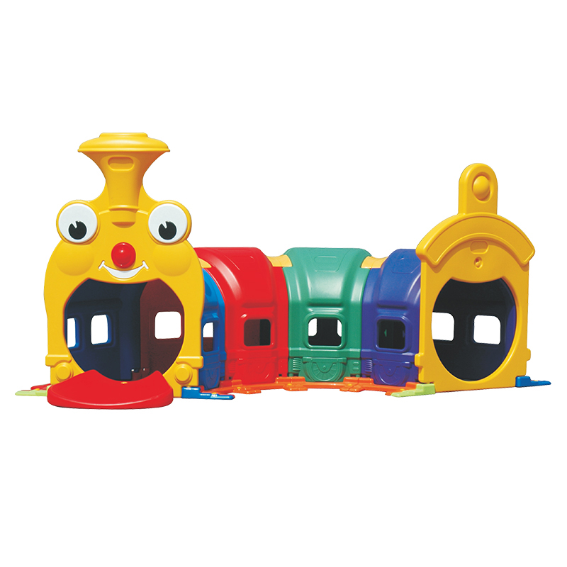 Túnel de rastejamento infantil design de trem YX18202-3