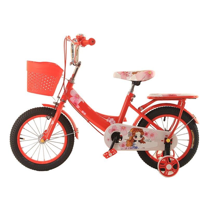 Bicicleta para niños de 3 a 8 años con ruedas de entrenamiento y freno de  mano delantero, bicicletas para niñas pequeñas de 12, 14, 16 pulgadas