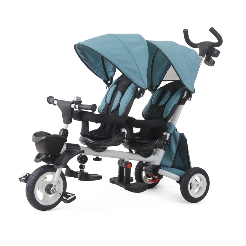 two seats twins children tricycle B52-1