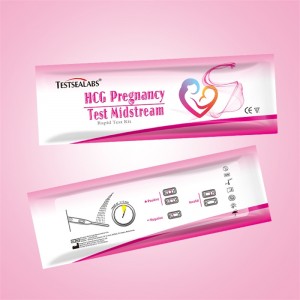 Testsealabs hCG Pregnancy Test Midstream Umchamo Ukukhulelwa Ukuhlolwa
