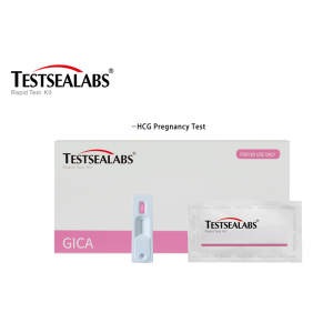 Testsealabs hCG Pregnancy Test Cassette အမျိုးသမီးများ ကိုယ်ဝန်ဆောင် ကလေး အစောပိုင်း ထောက်လှမ်းခြင်း။
