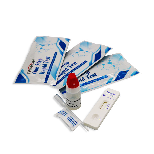 Testsea Disease Test Malaria Ab p.f/p.v Tri-line Rapid Test Kit Featured Image