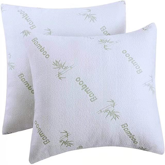 Wholesale White Bamboo Pattern mattress knitted fabric Waterproof Pillow Protector for Bedding Featured Image