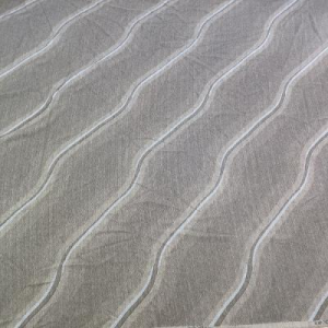 Bamboo charcoal /polyester grey spun yarn mattress knitted fabric OEM factory