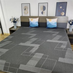Bamboo charcoal /polyester grey spun yarn mattress protector pillow case fabric