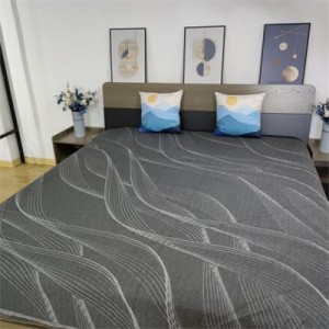 Bamboo charcoal /polyester grey spun yarn mattress protector pillow case fabric