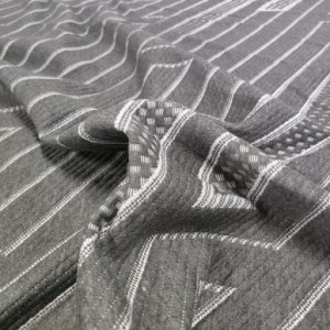 Grey spun yarn Bamboo charcoal mattress ticking fabric mattress encasement