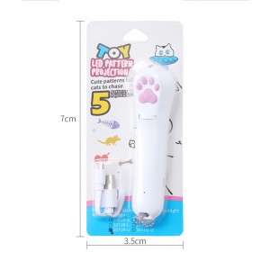 New Design Cat Interactive Torch 2 in 1 USB Charging Pet Laser Toy Cute Cat Projection Toy Laser Pointer L2