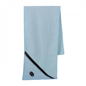 Sports Towel Super Water Absorbency Microfiber Outdoor Workout Fitness  Zip Pocket Towel 30*110cm Pineapple Check Zipper