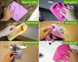 सुपर शोषक तौलिया कार विवरण सफा गर्ने कपडा माइक्रोफाइबर तौलिया CT-02