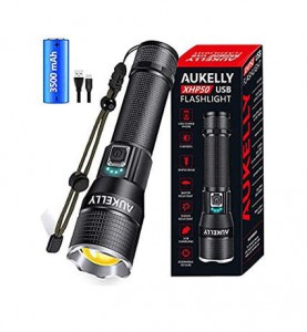Resistant Flashlight 5 Modes XHP50 LED Torch US...