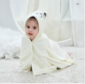 Baby Bath Towel Class A Coral Fleece Soft Absorbent Newborn Baby Hug Quilt Cloak Newborn Bath Hooded Bathrobe