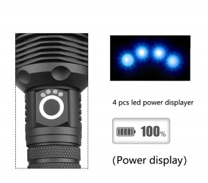 3000 lumens XHP70.2 most powerful led flashlight 3 Modes usb Zoom Tactical torch 26650 Rechargeable battery xhp70 flashlight