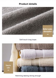 Toallas de baño suaves de algodón de 100 toallas de alta calidade 100% algodón bordadas para hotel de cinco estrellas CM1