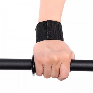 ខ្សែក្រវាត់ជំនួយជំនួយកដៃ Hook Pull-Up Auxiliary Belt Horizontal Bar Gloves Fitness Men and Women's Hard-Pull Grip Wrist Pull-Assist Belt KP-14