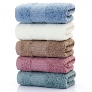 Toalla lisa bordada de algodón puro toalla de lavado facial suave, absorbente e sen pelusa CM12