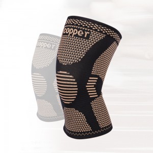 Outdoor Sports Knitted Copper Ion Copper Fiber Stretch Nylon Basketball Volleyball Knee Pads KP-15
