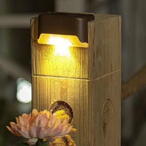 Led Solar Stair Lamp Ip65 Waterproof Outdoor Garden Pathway Yard Patio Stairs Steps Fence Lamps Solar Night Light YL17