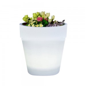 Solar Powered Outdoor LED Garden Light Flower Lamp Solar Flower Pot For Outdoor Garden Courtyard YL05