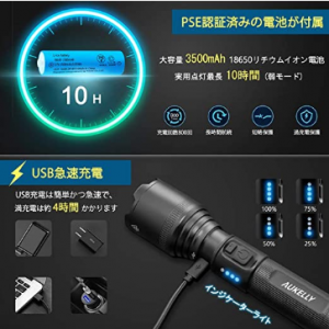 Zoomable IP67 Waterproof 5 Models 18650 Battery High 1500Lumen Emergency Strobe USB Flashlight Rechargeable XHP60 LED Flashlight H185
