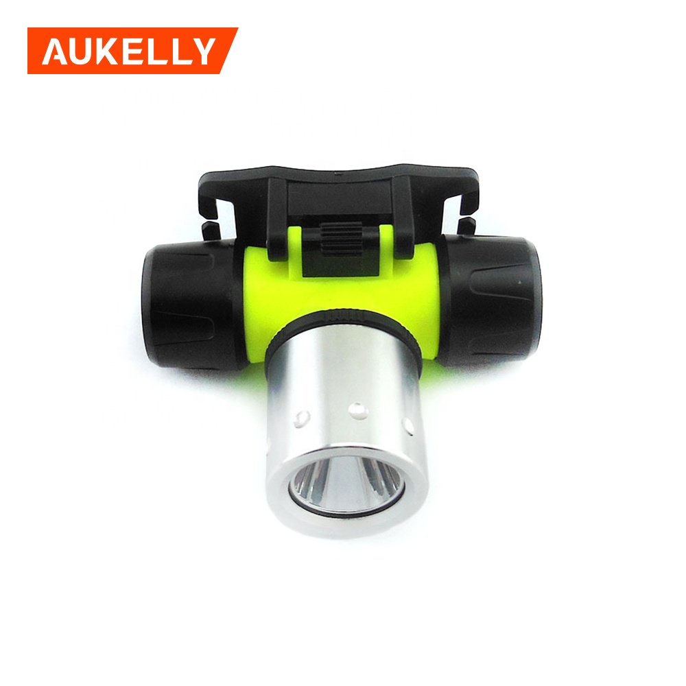 Aukelly T6 LED 18650 Rechargeable diving headlamp maharitra androm-piainany milomano antsitrika tsy tantera-drano nitarika headlamp