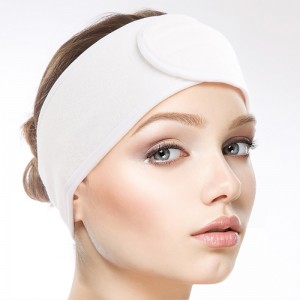 Haarschmuck Hochwertige Mode Stretch Waschbar Gesichts Make-up Kundenspezifisches Buntes Elastisches Spa Handtuch Stirnband T-08