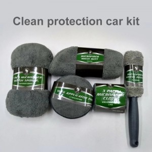Car Cleaning Kit Wash Supplies Microfiber Towel Detailing Wheel Brush Waxing Sponge Combination Car Cleaning Tools CT21