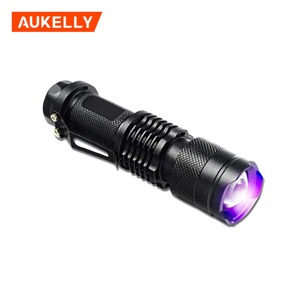 Zoomable 395nm Ultraviolet LED Detecting Pet Dog Stains Scorpion amber Checking Passport Money Cosmetic blacklight uv flashlight
