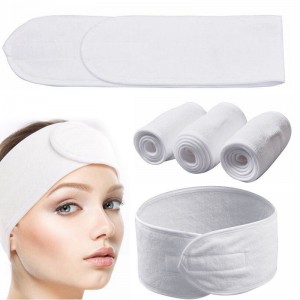 Hair Accessories High Quality Fashion Stretch Washable Facial Makeup Custom Colorful Elastic Spa Towel Headband T-08